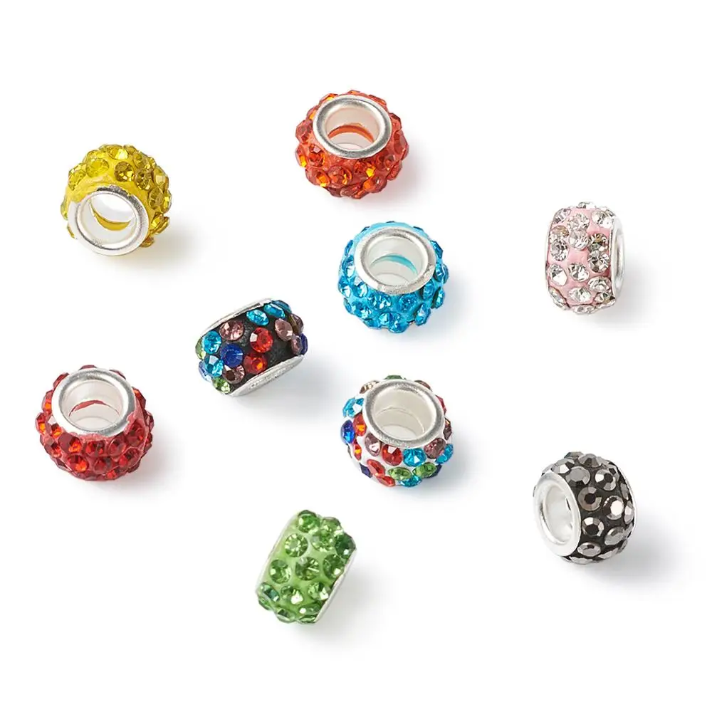 Бусины из полимерной глины стразы Европейские россыпью для изготовления