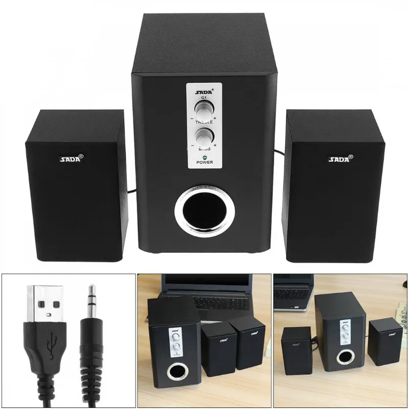 Комбинированные Беспроводные Bluetooth колонки Speake сабвуфер стерео бас ПК USB