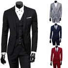 2021 мужские тонкие деловые костюмы, Блейзер, официальное платье, жилет, мужской костюм для жениха, Изысканный свадебный офисный комплект, Тонкий Блейзер, быстрая доставка