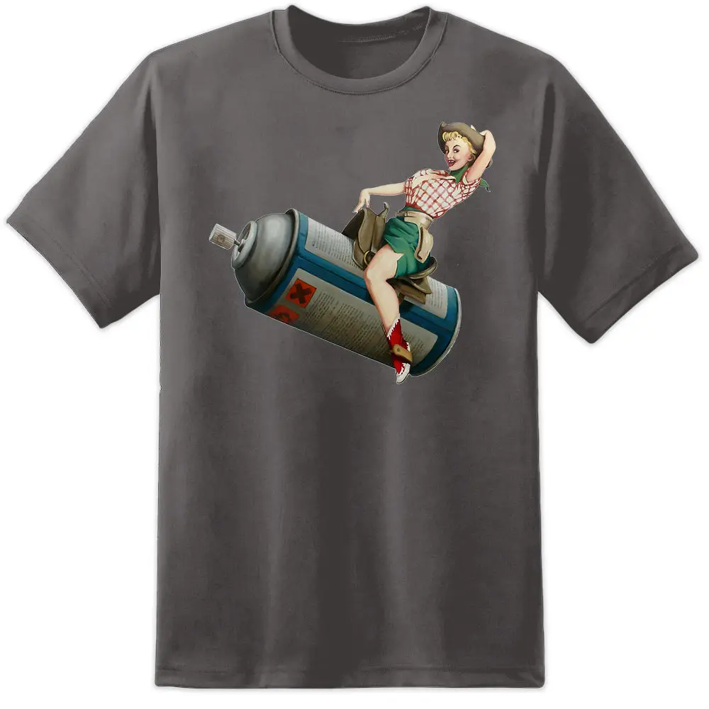 

Banksy Spraycan Rodeo - Grafitti Style - Artwork T Shirt 2019 New Fashion Brand Clothing 100% Cotton Short Sleeve