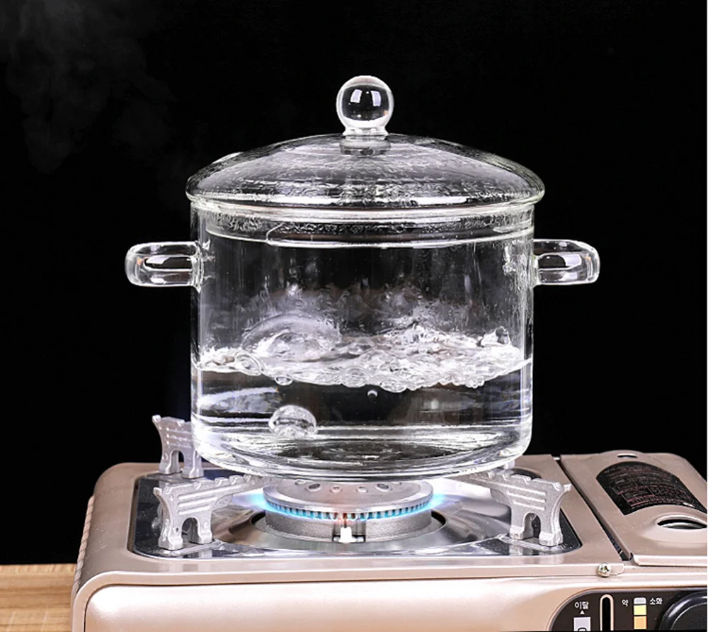 

Big Size Transparent Clear Double-ear Cooking Pot Borosilicate Pyrex Glass Cooking Pot