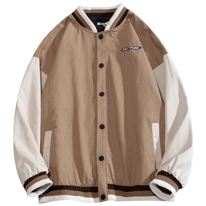 

Fashion trend high quality men's baseball uniform casual cotton bomber jacket button sportswear men's baseball jacket