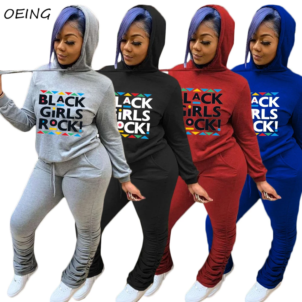

Print Fashion Women Jogging Suits Exercise 2 Piece Sets Hoodie and Pants Sport Tracksuits
