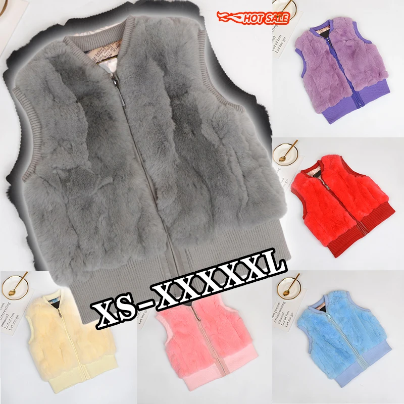 

Новый стиль, осень и зима, теплый настоящий жилет, короткий меховой жилет из кролика Рекс, жилет, куртка, меховое пальто