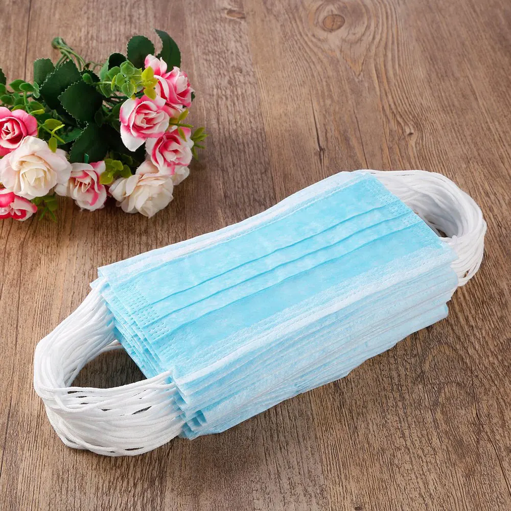 

10PCS 20Pcs/Lot Disposable Mask Anti Pollution Masks Fabric Nonwovens Dustproof Health Care Mouth Mask Blue Unisex Protection