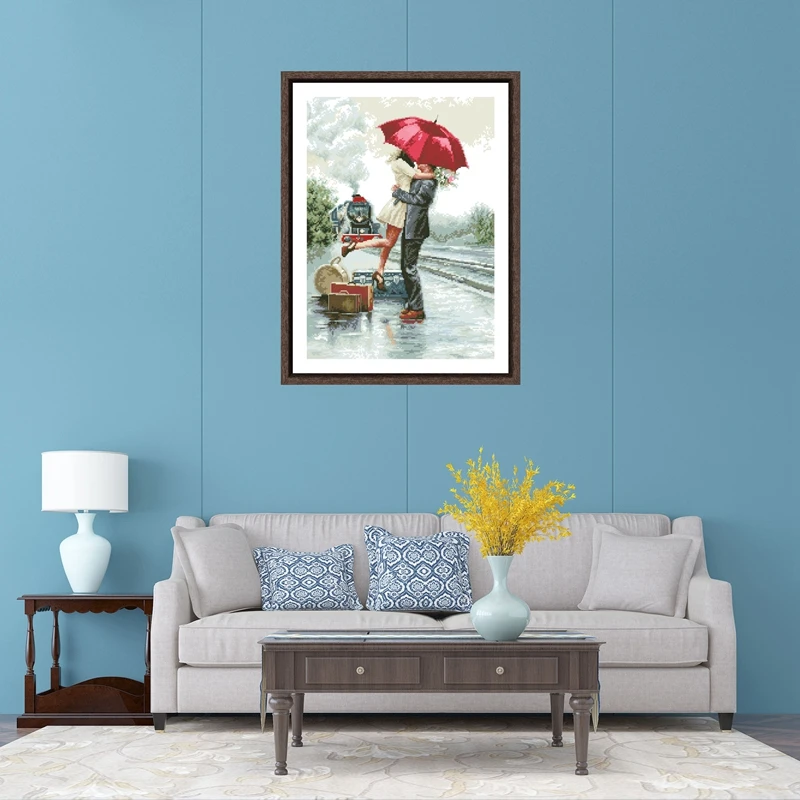 Цена Набор для вышивки крестиком для влюбленных на железнодорожной станции, 18 карат, 14 карат, 11 карат, ткань без принта, хлопчатобумажная нить, На... Цена Набор для вышивки крестиком для влюбленных на железнодорожной станции, 18 карат, 14 карат, 11 карат, ткань без принта, хлопчатобумажная нить, На...