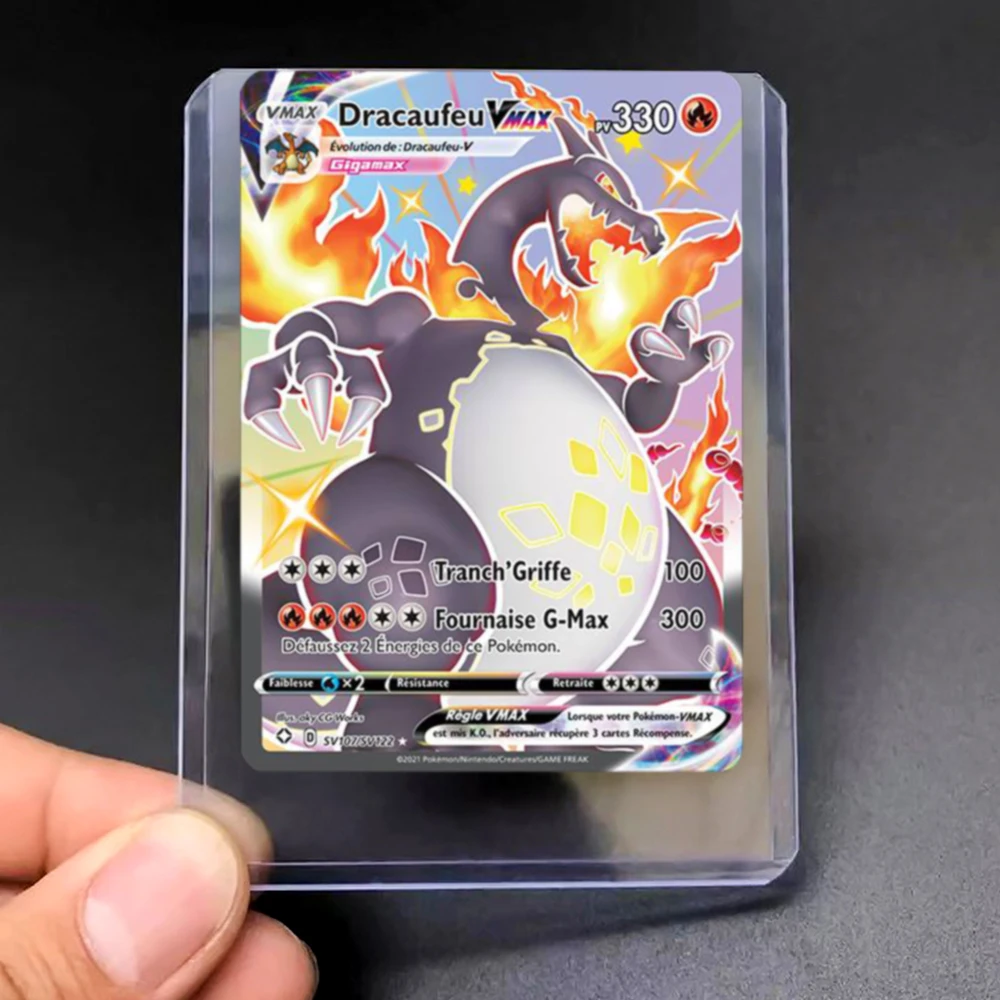 Прозрачный защитные рукава с картой покемона Pokémon V VMAX GX Mega EX витрина югиох