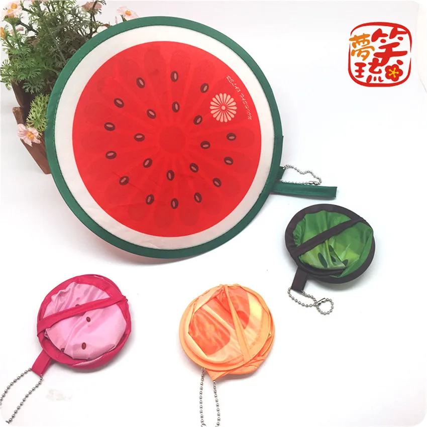 Watermelon Различные нейлоновые портативные складные веера для подарка, прохладные летние веера для рук/креативные вечерние веера - Цвет: Watermelon