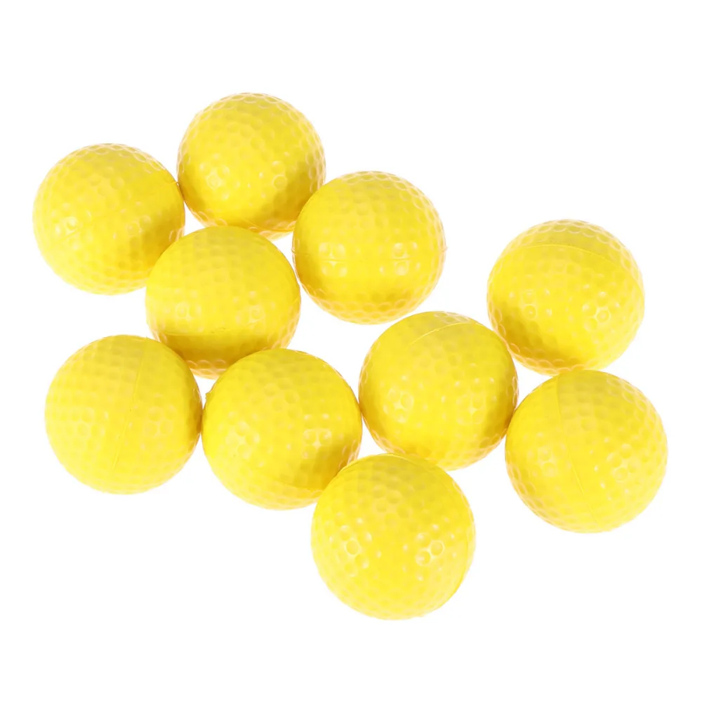 

10pcs Indoor Practice PU Balls Elastic Training Balls (Yellow)