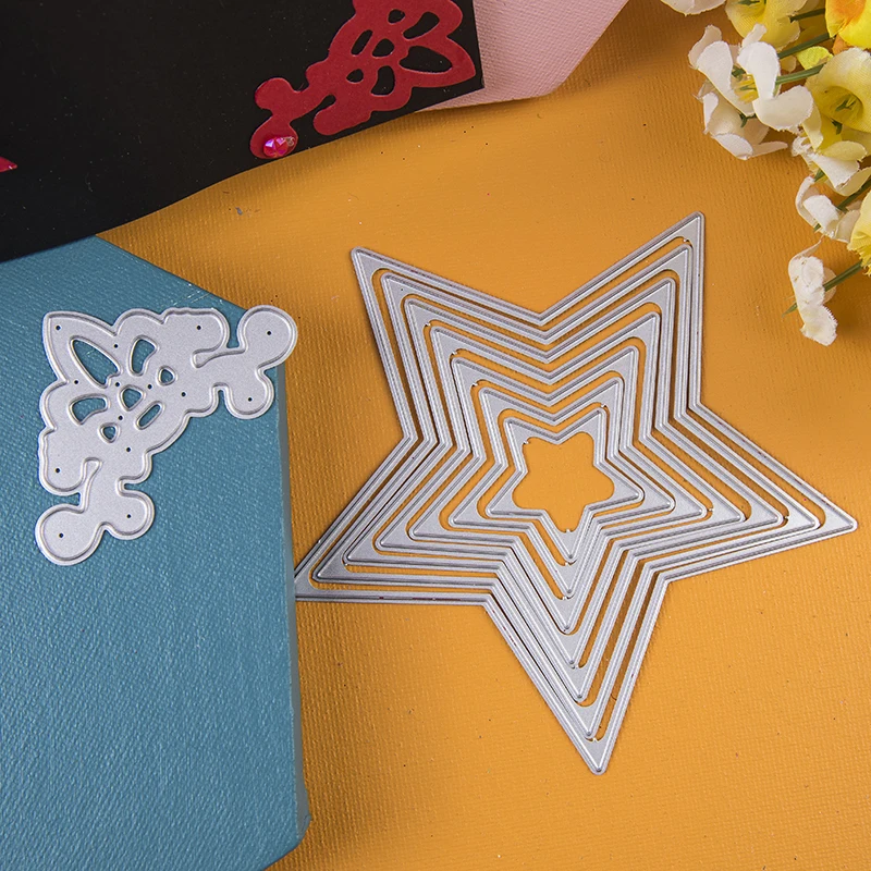 

Metal Steel Cutting Dies Stencils Layer star shape frame 2020 New Craft Knife mould for DIY Scrapbooking Album Paper Card Die