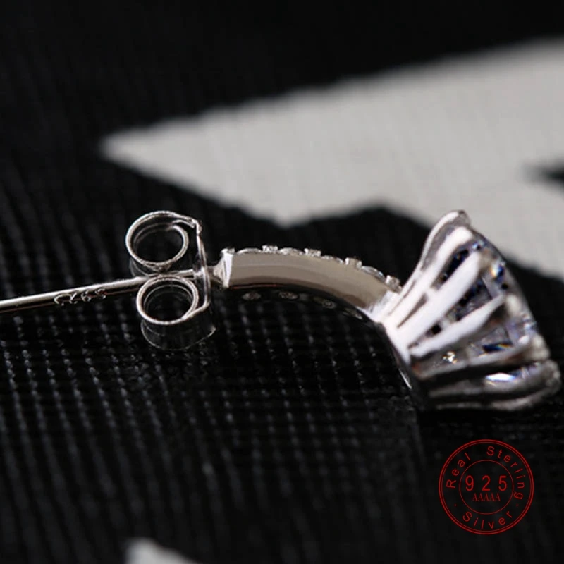 Женские винтажные серьги с кубическим цирконием роскошные серебряные