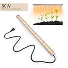 Светодиодный светильник для выращивания растений XRYL CN, RU, AU, US, UK, 80 Вт, полный спектр, для теплицы, семян цветов, гидропоники, овощей, палатки