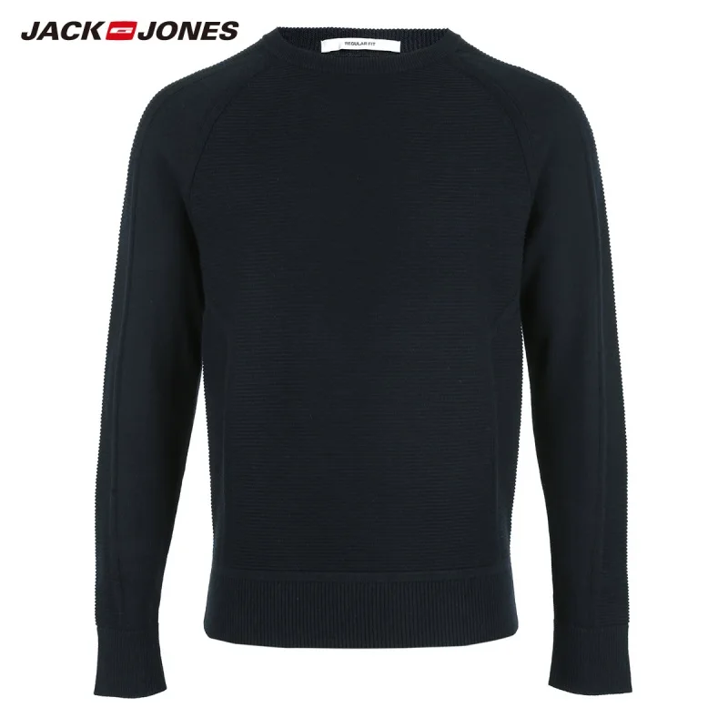 JackJones осенний мужской удобный хлопковый Повседневный цветочный свитер с длинным