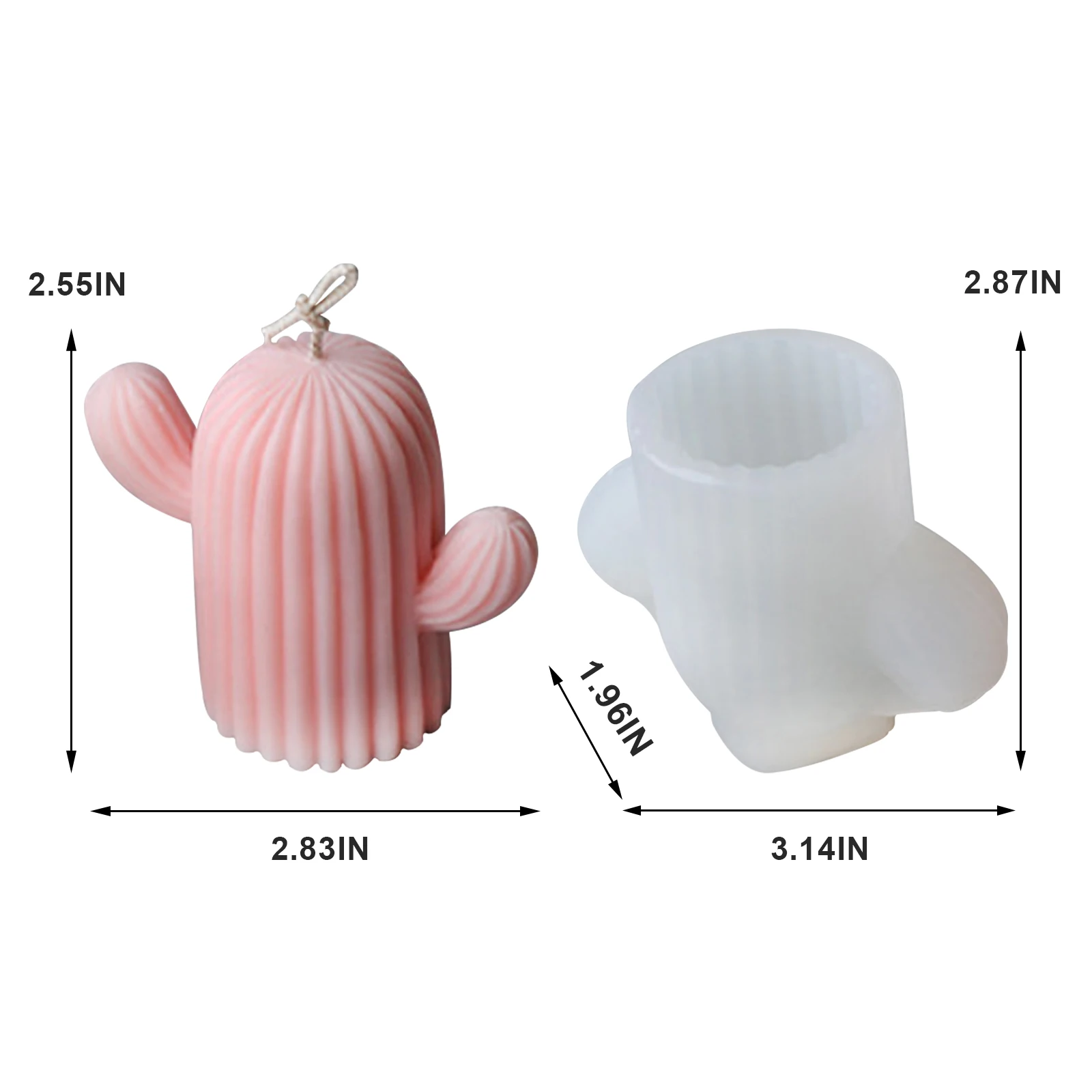

Cute Cactus Candle Mold Silicone Mold DIY Resin Casting Epoxy Mold Handmade Crafts Mold For Friends Gifts Home Decoration