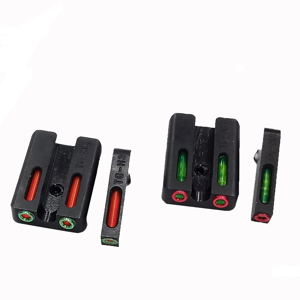 Tactical Fiber Optic Sight Set Red Green Front Rear For Glock Hunting Gun Accessories | Спорт и развлечения