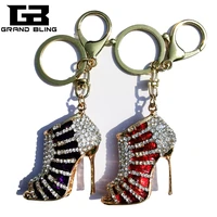 high heel shoes style handbag charm accessory 3d design key chain ornament gift