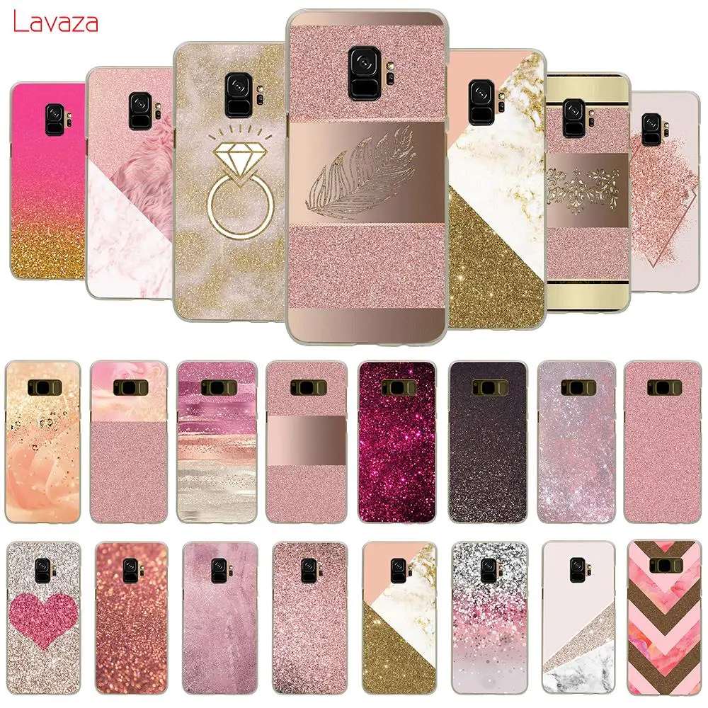 Цвет: розовый золотистый роза Блеск жесткий чехол для samsung Galaxy J4 J6 Plus Prime Core J7 Duo J8 A2