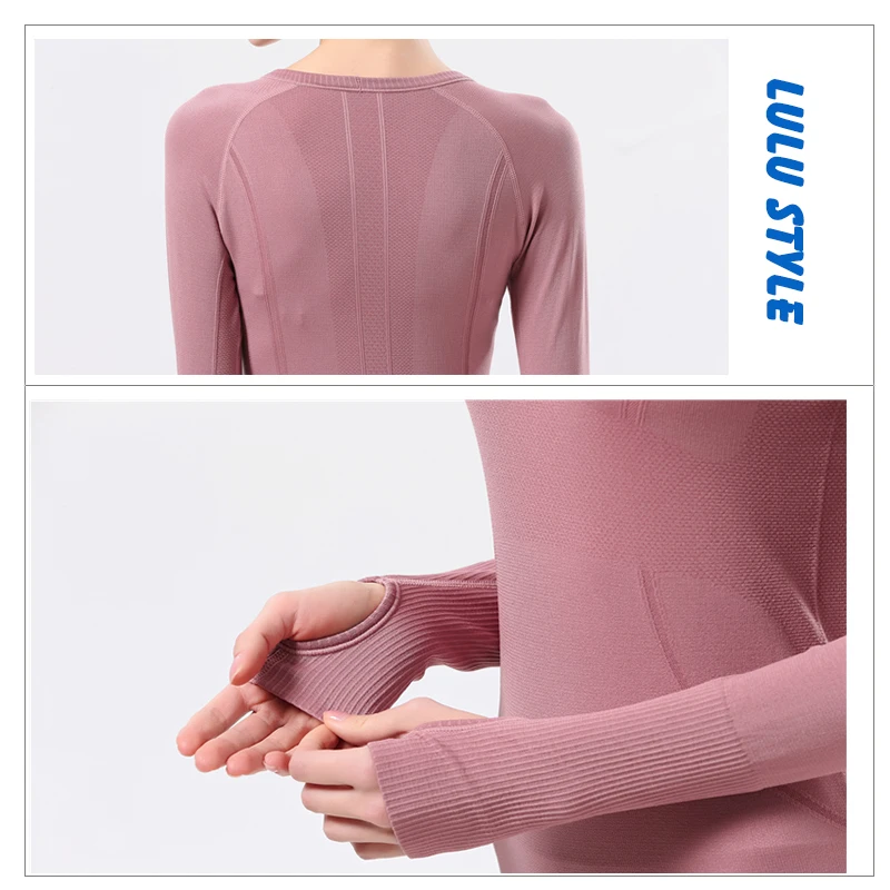 NWT Women's Sports Long Sleeve Gym Top Sporty Woman Fitness T-shirt With Yoga Wear Sport Shirt Winter Workout Clothes