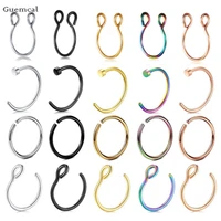 guemcal 2pcs new product all match c shaped multifunctional earrings nose ring piercing jewelry