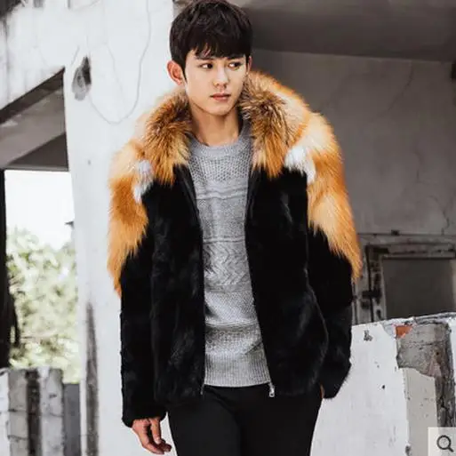 Clobee мужские пальто 2019 зимние роскошные норковые из искусственного меха плюс