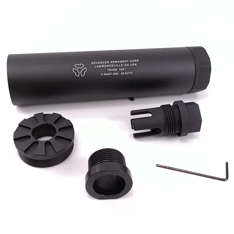 

New 2021Toy Silenceco Airsoft 14MM CCW Thread Metal Ghost Five-Pointed Star Silencer SLR14 Anti-Teeth 19 In-Line Flash Hider