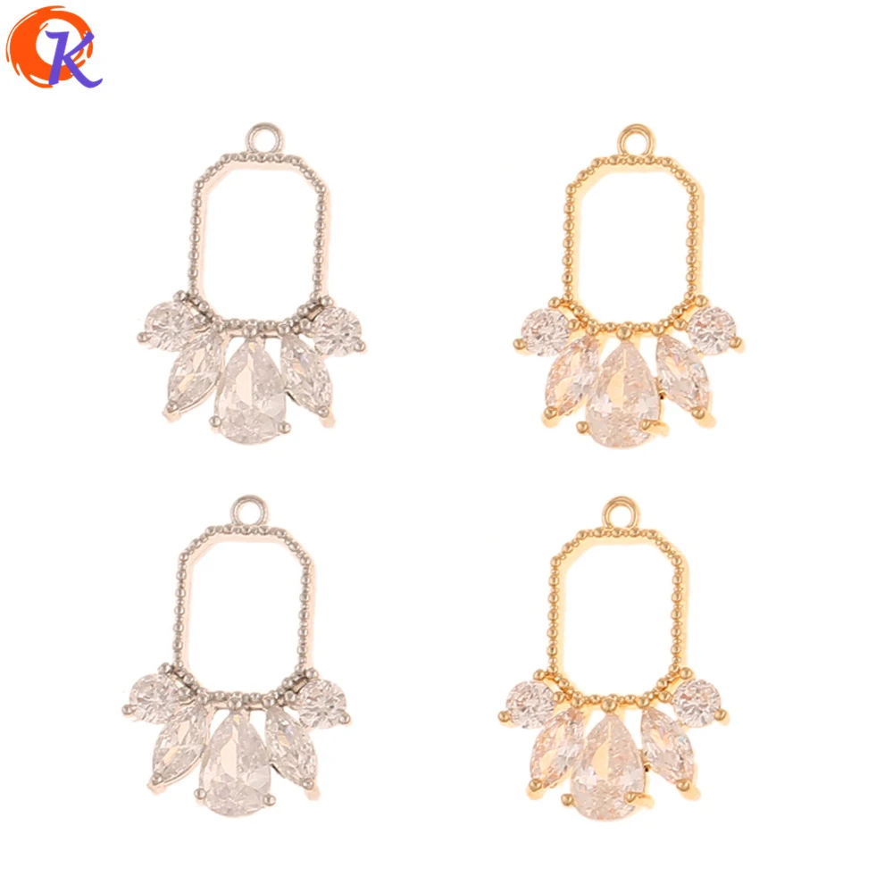 Cordial Design 30Pcs 13*18MM Jewelry Making/Earrings Connectors/Genuine Gold Plating/DIY CZ Charms/Hand Made/Earring Findings | Украшения и
