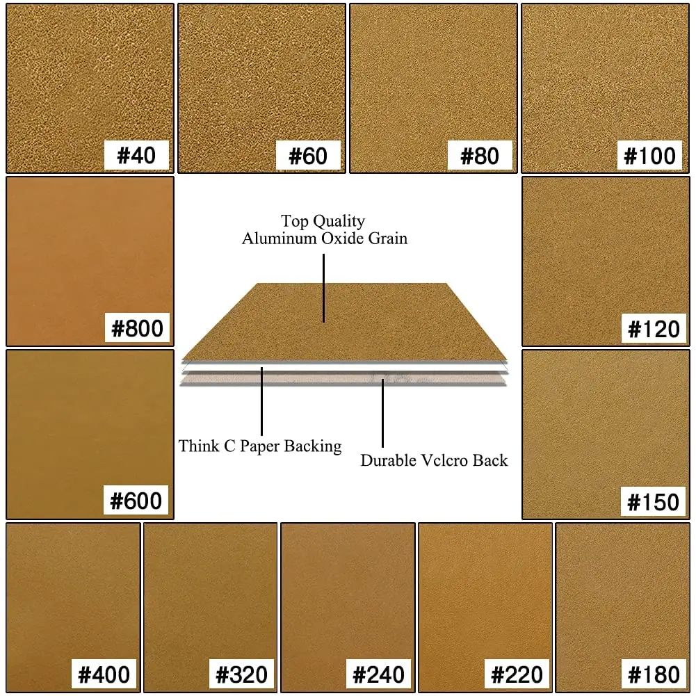 Шлифовальный диск с 17 отверстиями 6 дюймов 50 шт. зернистость 60-2000 | Инструменты