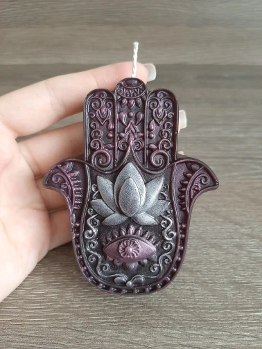 PRZY QT0122 Хамса лотос в ладони силиконовые формы для мыла khamsah DIY силиконовые формы для изготовления мыла рука Фатимы талисман плесень