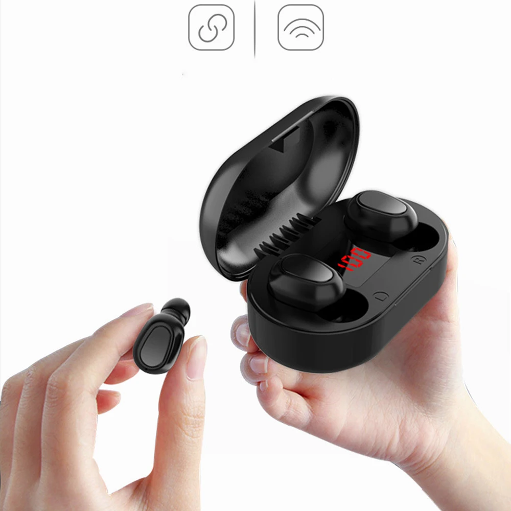 Bluetooth-наушники TWS светодиодный дисплей беспроводные с микрофоном