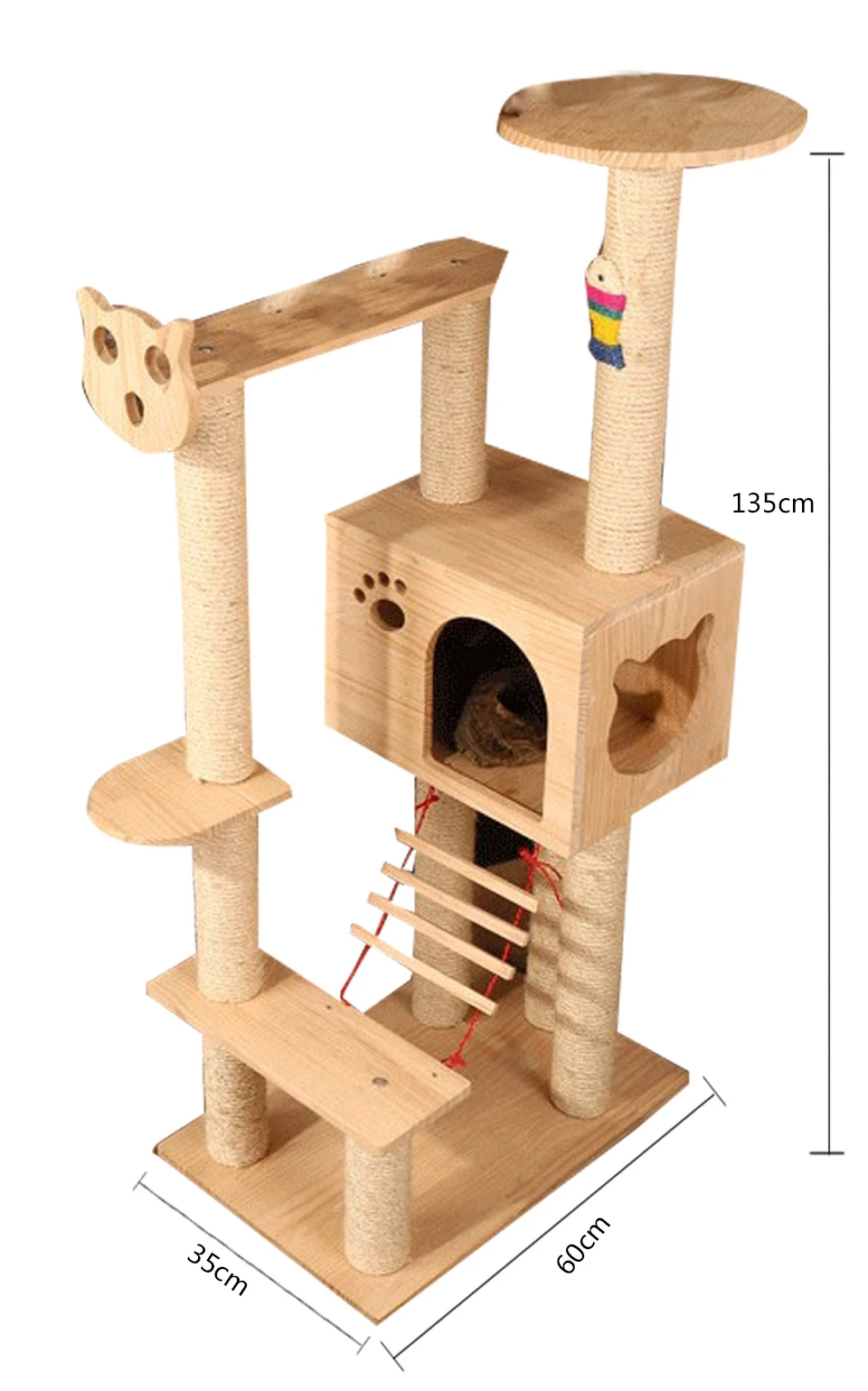 HEYPET кошка дерево башня мебель котенок игровой домик perches платформы лестницы кошачье дерево сизаль Когтеточка скалолазание рамка ПЭТ