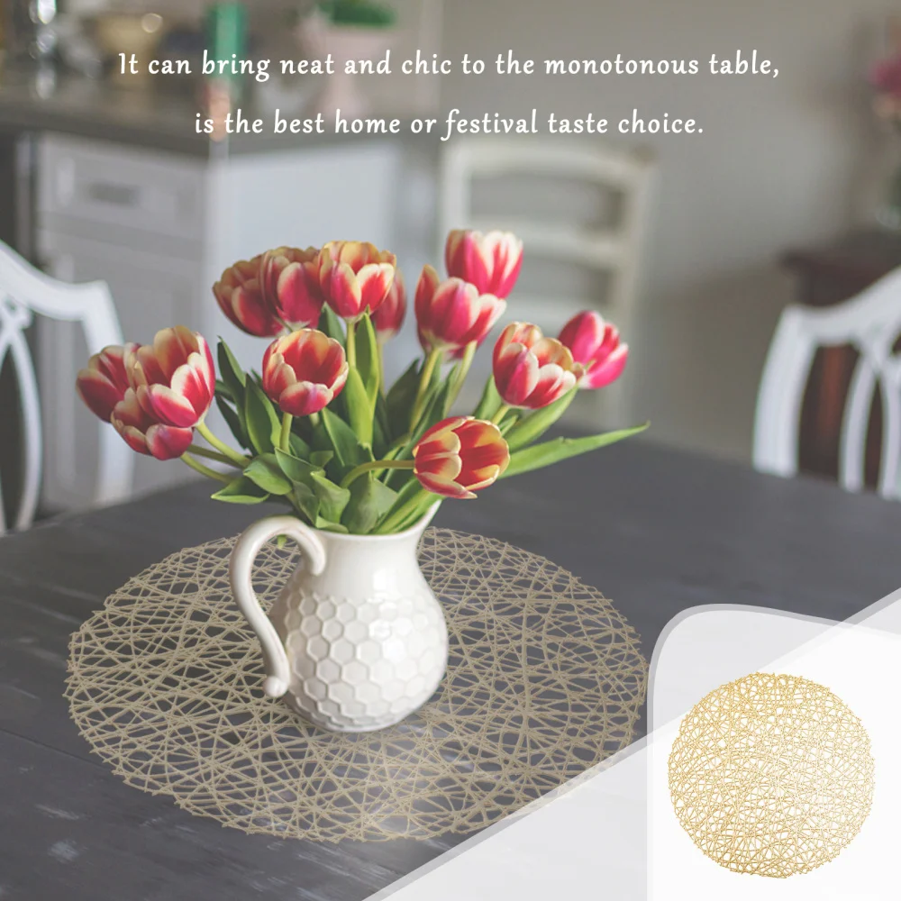 

6pcs Western Food Mat Heat Resistant Place Mat Home Placemats Table Coasters