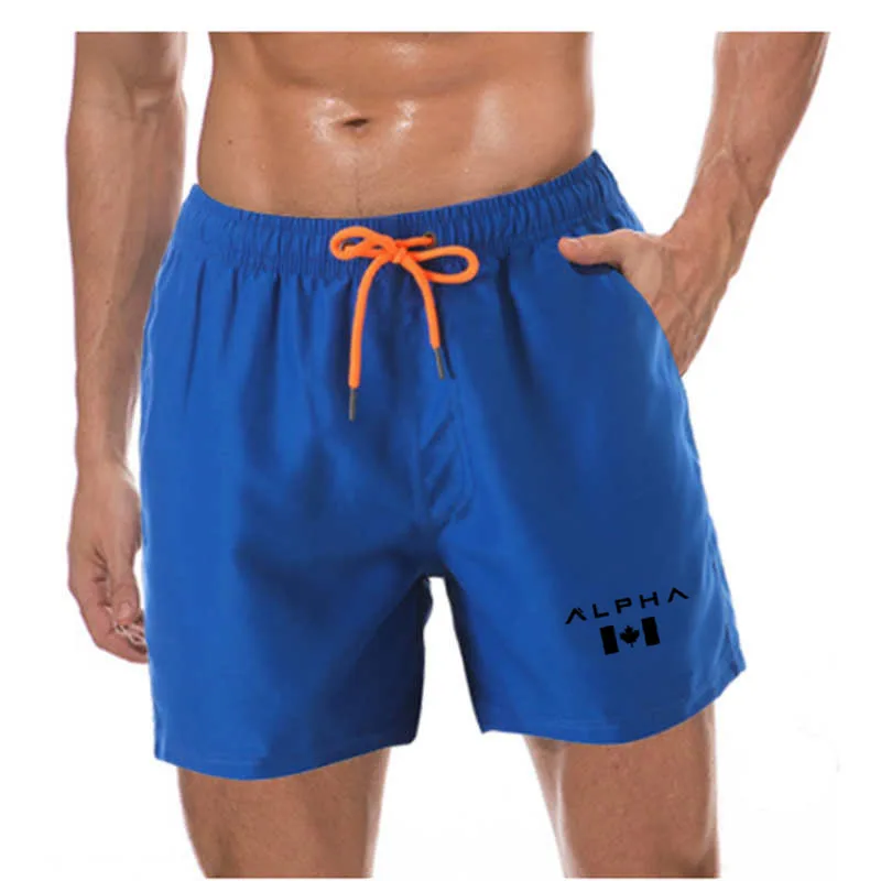 Шорты мужские спортивные с принтом модные повседневные пляжные приталенные для