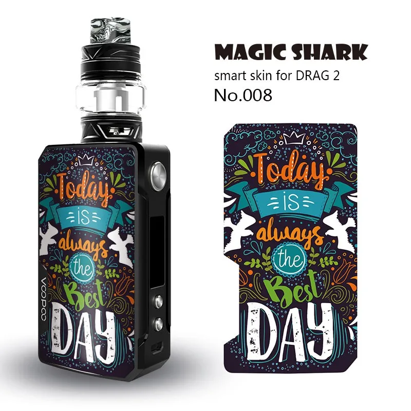 Чехол для Voopoo Drag 2 камуфляжный из ПВХ с изображением черепа Листьев волка цветов