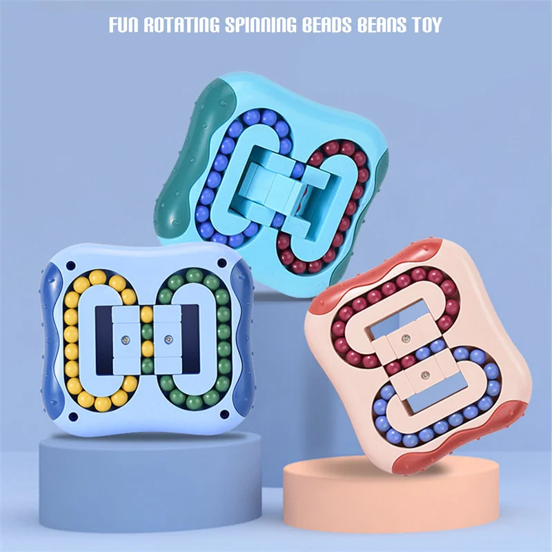 

Rotating Magic Bean Intelligence Fidget Toys Fingertip Cube Children's Finger Gyro Magic Disk Educational Toy Anti-stress Puzzle