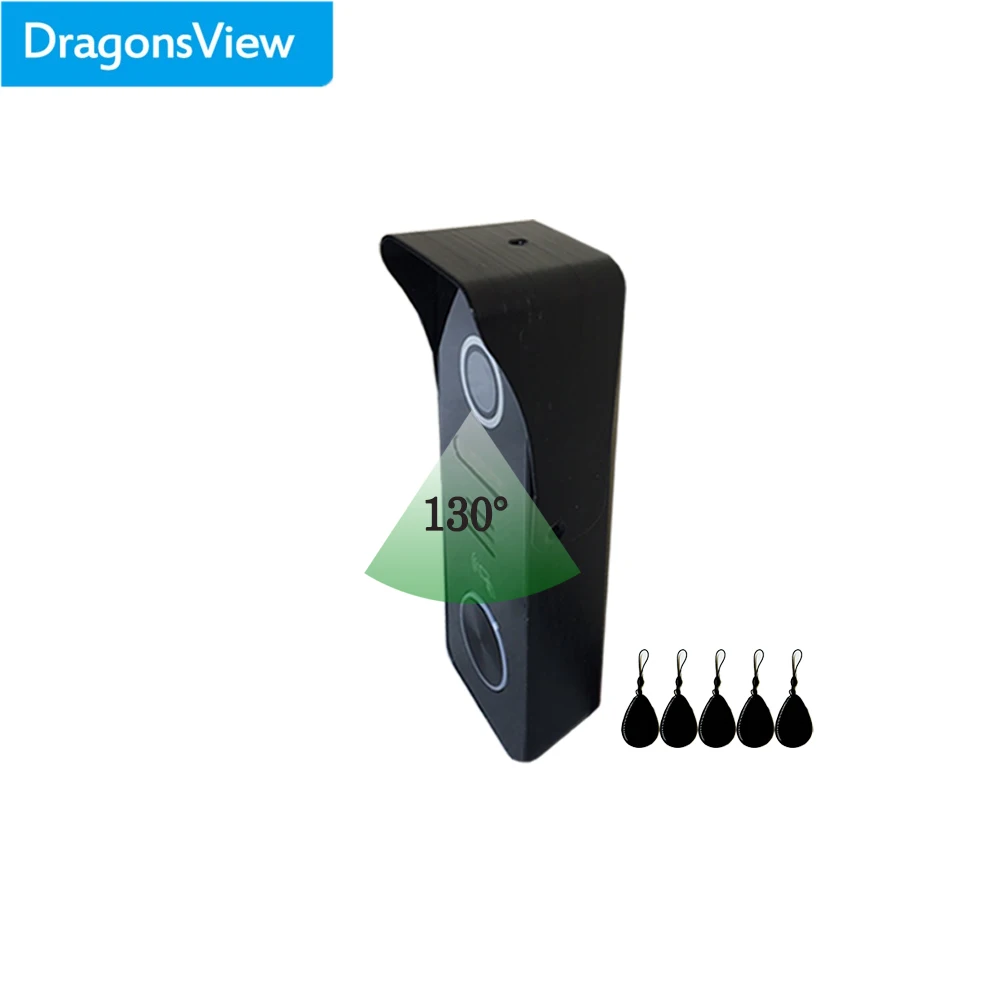 Dragonsview RFID Video Doorbell With Camera IP65 Waterproof  4 Wires for Video Door Phone Intercom System