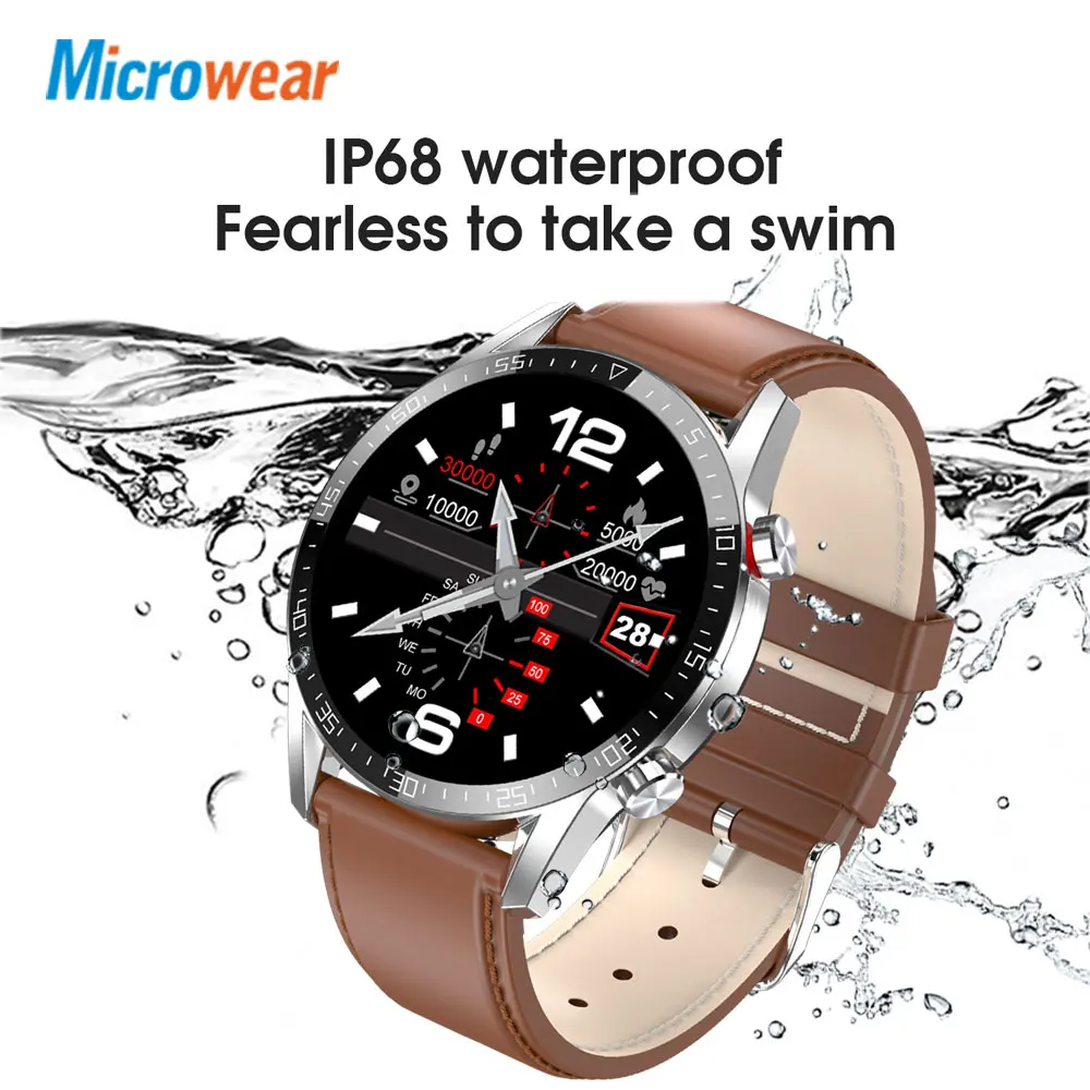 2021 Новый Microwear L13 Smart Watch ЭКГ сердечный ритм вызовов через Bluetooth крови Давление