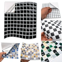 dj 3d drop glue mosaic lattice self adhesive kitchen bathroom decorative tile wall sticker home decoracion para