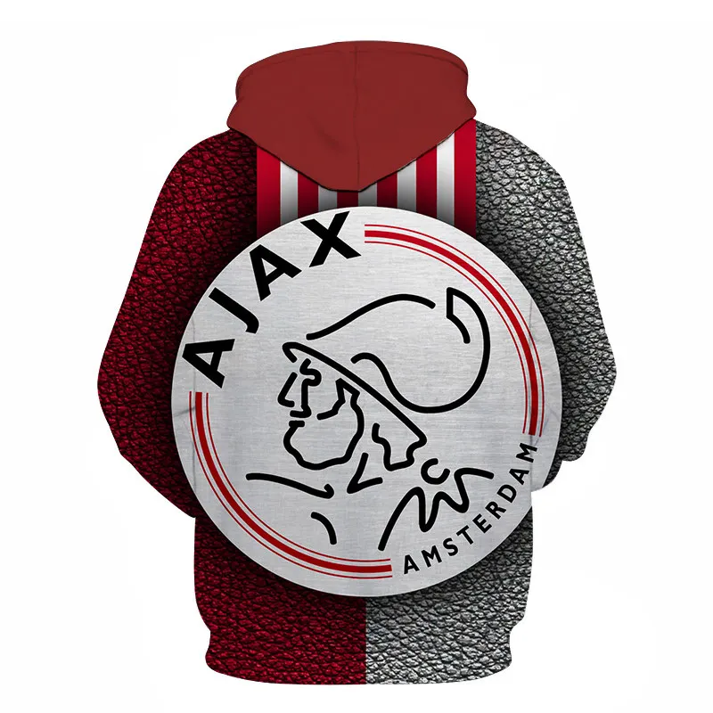 Мужская толстовка с капюшоном Ajax Повседневный пуловер 3D принтом в стиле хип-хоп
