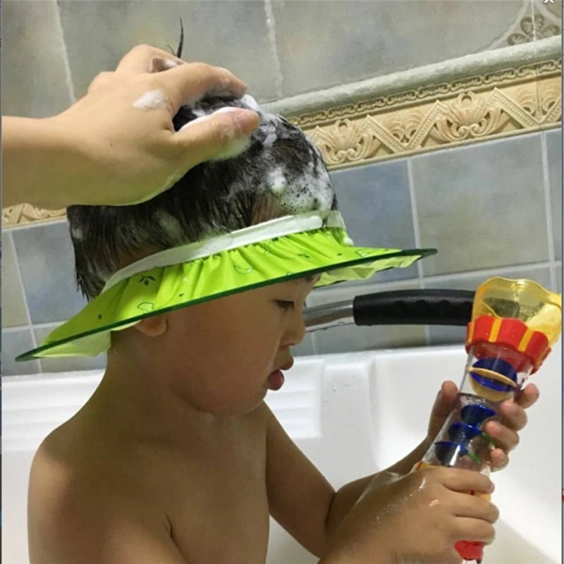 Шапочка для душа детей регулируемая эластичная шапочка шампуня купания защита