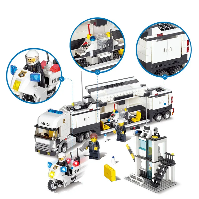 6727 полицейский участок конструкторных блоков Детские кубики развивающие