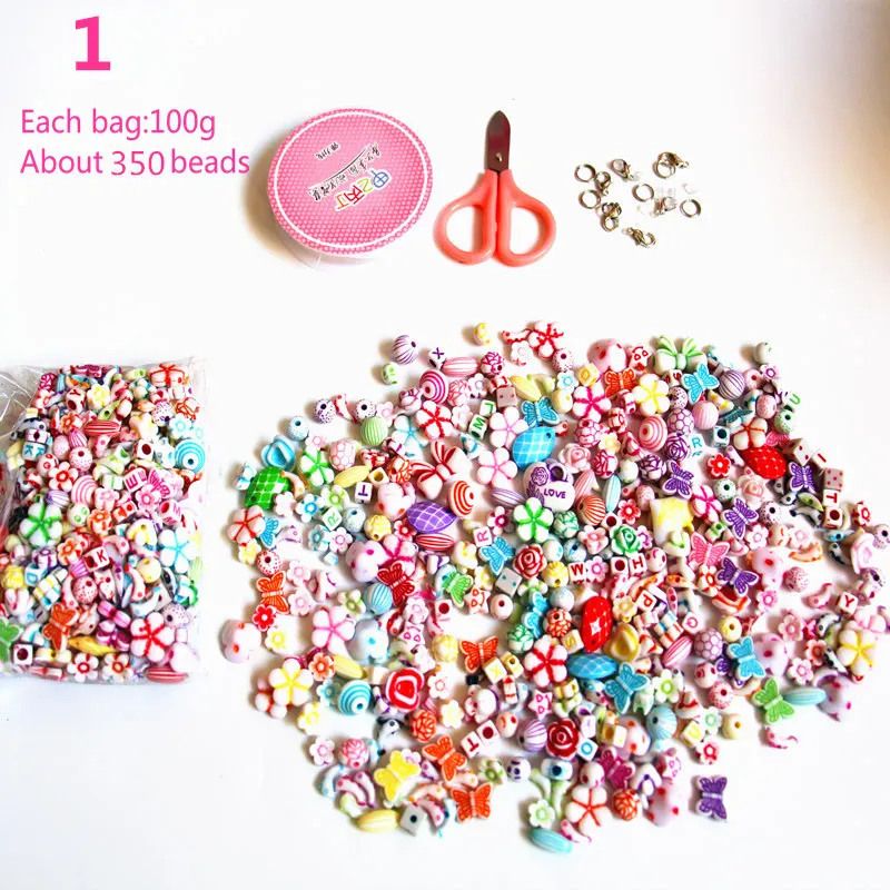 100 г/компл.(300-400beads) поезд упражнения для глаз Пластик набор аксессуаров DIY игрушки кольца ювелирные изделия ручной работы для детей раннего Educatinon подарки для девочек