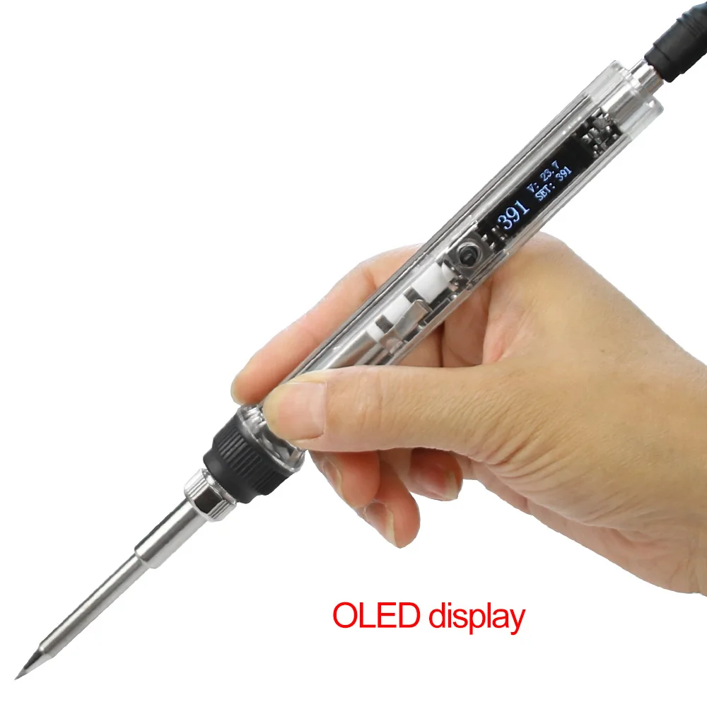 Электрический паяльник OLED T12 портативный мини-паяльник с регулируемой