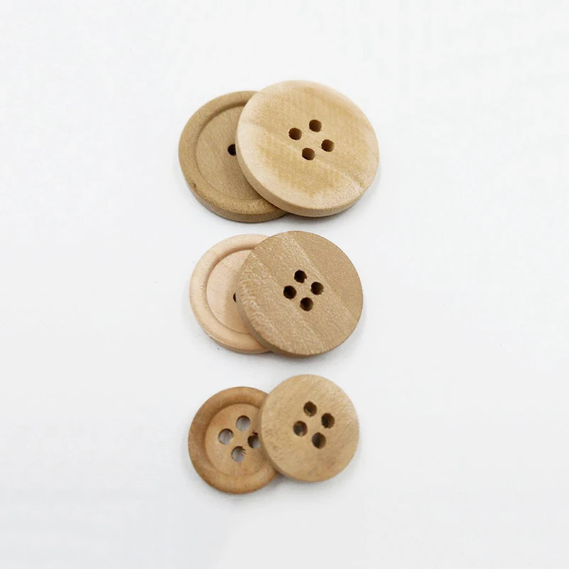 50 шт. деревянные пуговицы 4 отверстия