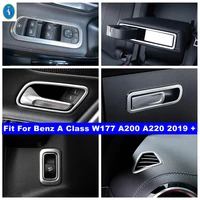 silver interior refit kit door bowl glass lift button air ac cover trim fit for mercedes benz a class w177 a200 a220 2019 2022
