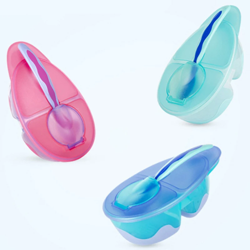 Temperature Sensing Feeding Spoon Baby Learning Dishes Kids Safety Dinnerware Set Children Training Tableware With Suction Cup | Мать и