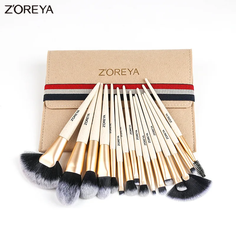 Набор многофункциональных кистей для макияжа ZOREYA 16 шт. теней основы век