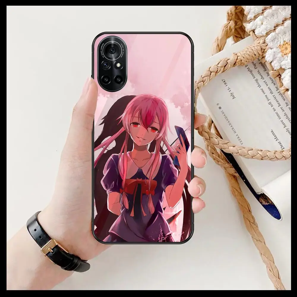 

anime mirai nikki Clear Phone Case For Huawei Honor 20 10 9 8A 7 5T X Pro Lite 5G Black Etui Coque Hoesjes Comic Fash