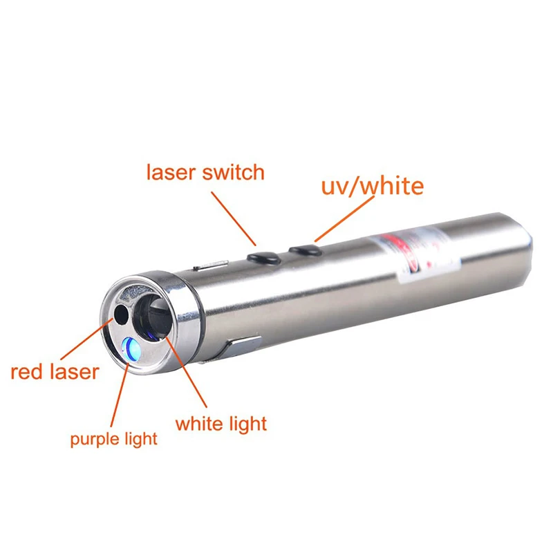 

TOPCOM Pet Toy Teaching Laser 3 in 1 Light 3W Mini Portable LED Penlight Small LED Pocket Pen Flashlight Nurse Doctor Torch