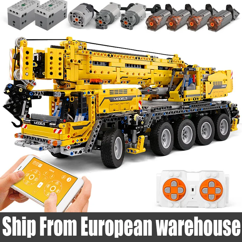 

Mould King 13107 Technical Motor Power Mobile Hoist Crane Mk II Car Model Building Kit Blocks Bricks Chirstmas gift