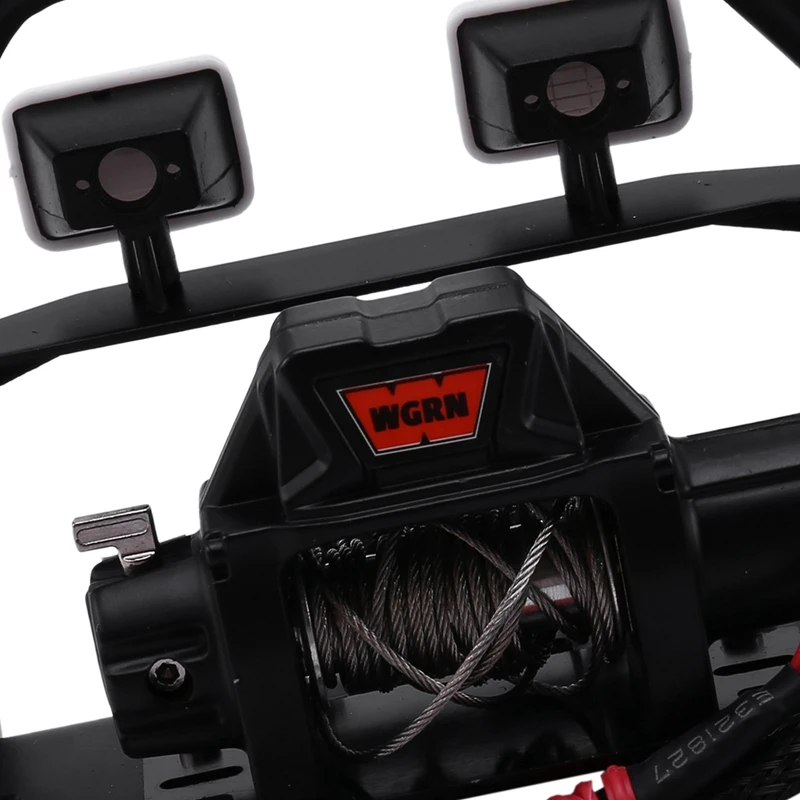 

Metal Front Bumper with Winch CH3 3 Ways Control Line Panel for 1/10 RC Crawler Traxxas TRX4 G500 TRX6 G63 Upgrade Parts